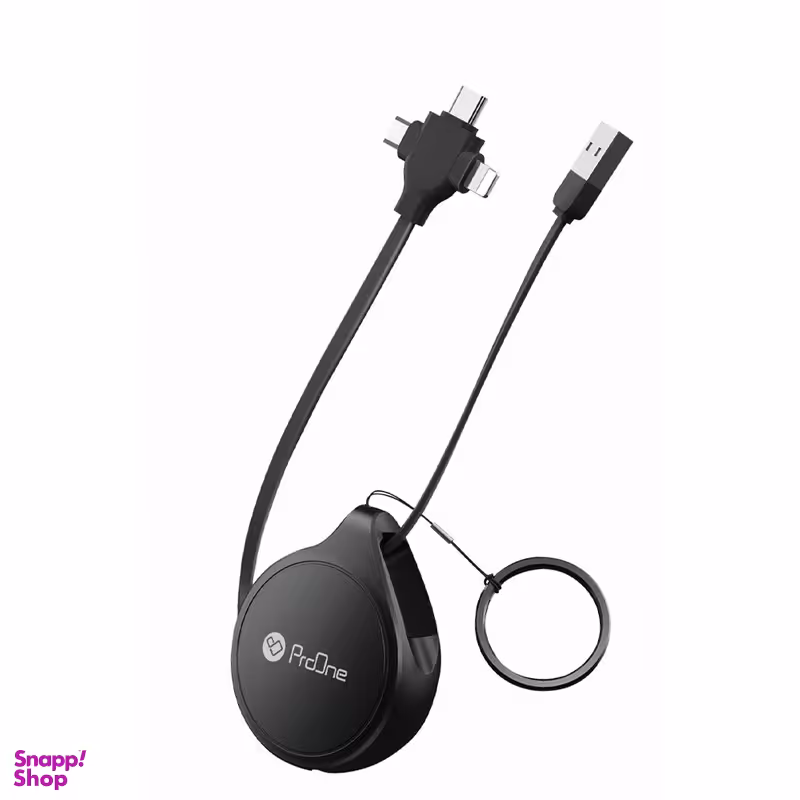 کابل تبدیل USB به USB-C / microUSB / لایتنینگ پرووان مدل PCC108R طول 1 متر