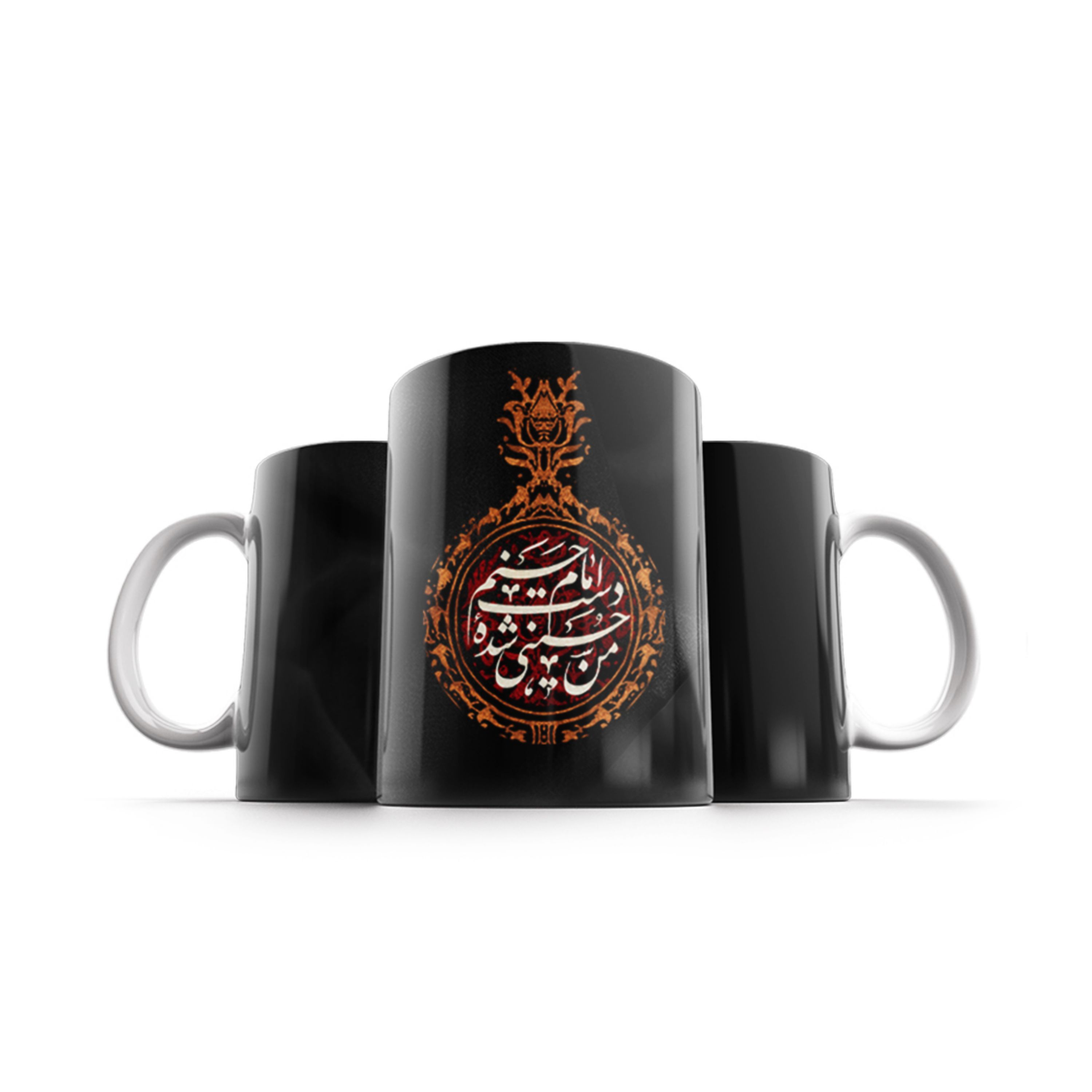 ماگ طرح محرم حسینی شده ی دست امام حسینم کدtrm227