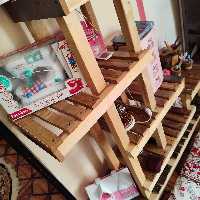 استند گل و کتابخانه سیار از جنس چوب و ام دی اف 