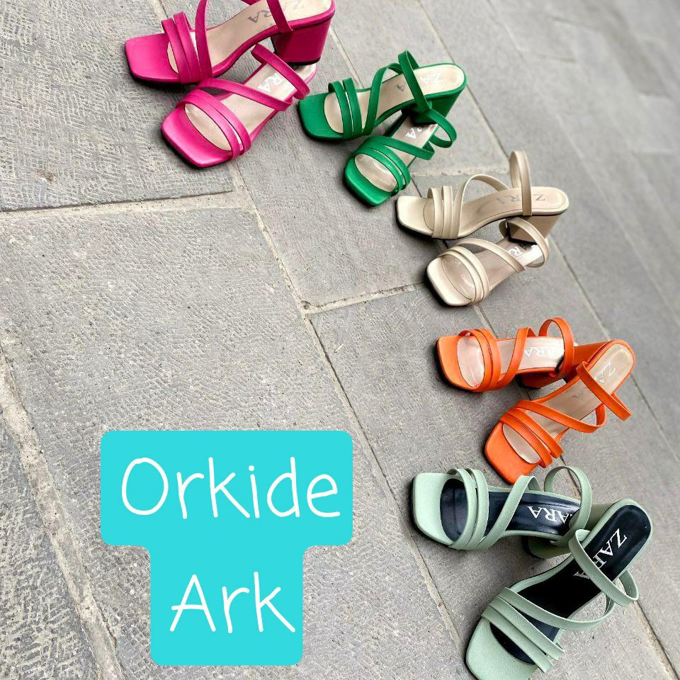 صندل زنانه ساده مدل orkide در رنگبندی کامل پاشنه 5 سانت