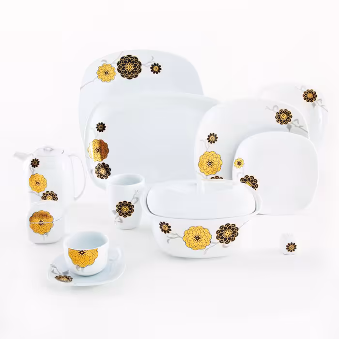 سرویس چینی زرین 12 نفره کامل هاوانا (98 پارچه)