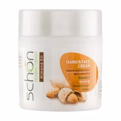 کرم کاسه ای دست و صورت حاوی روغن بادام شون