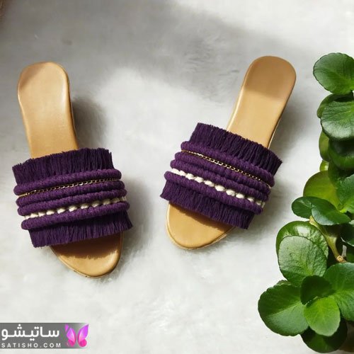 صندل مکرومه بنفش