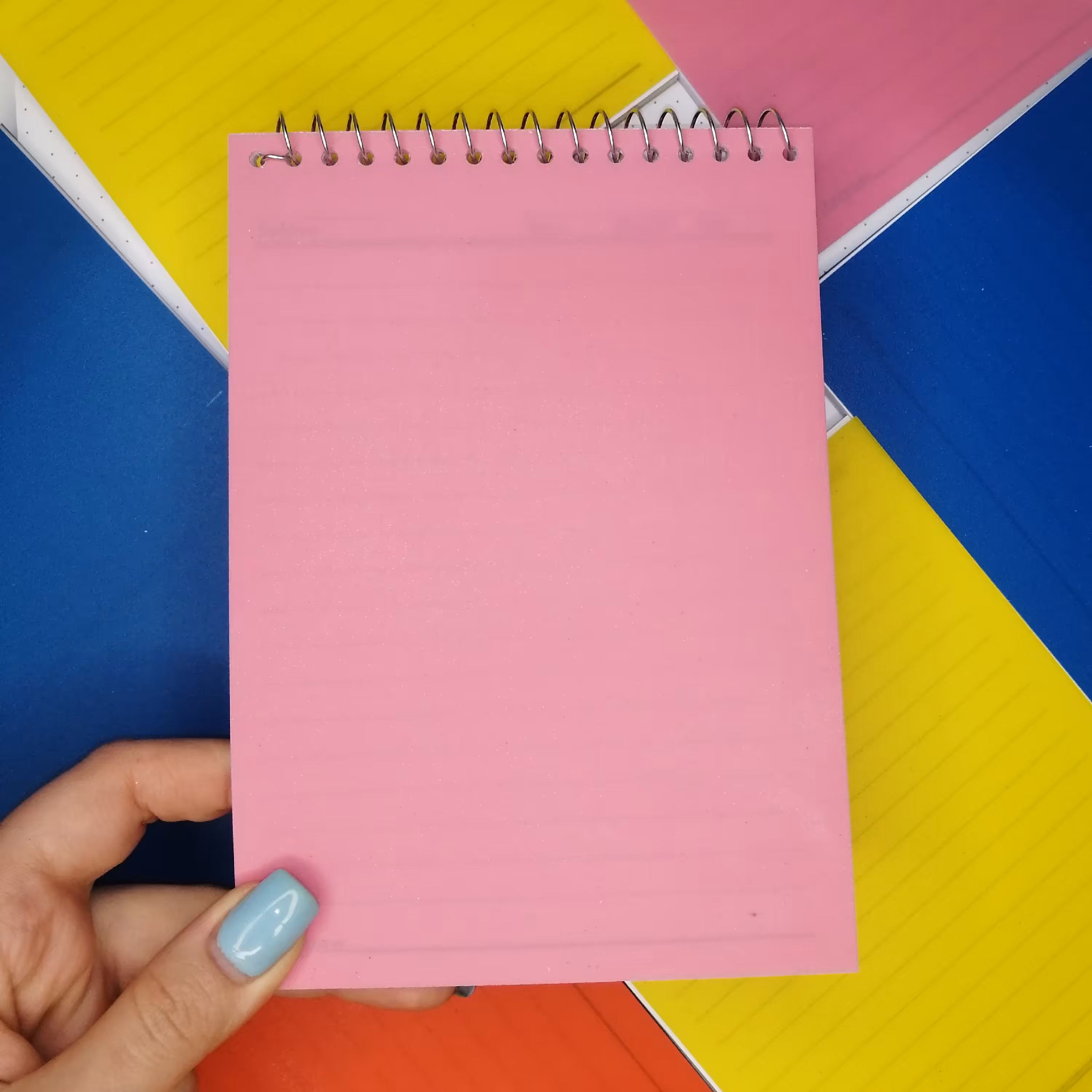 دفترچه یادداشت سایز متوسط صورتی 50 برگ 