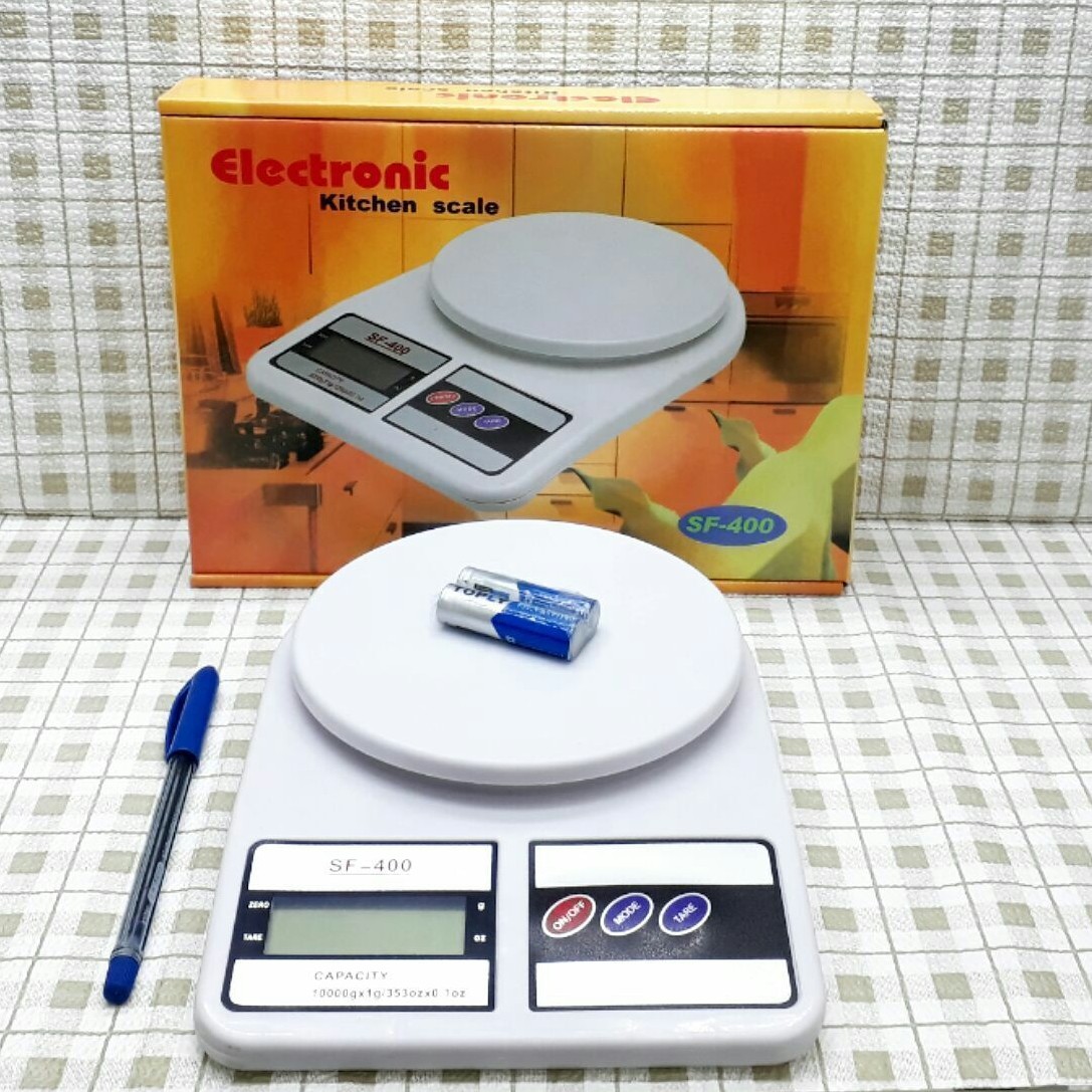 ترازو آشپزخانه مناسب برای استفاده در آشپزخانه جهت توزین مواد غذایی و غیره
کارکرد با دو باطری قلمی معمولی
دارای امکان