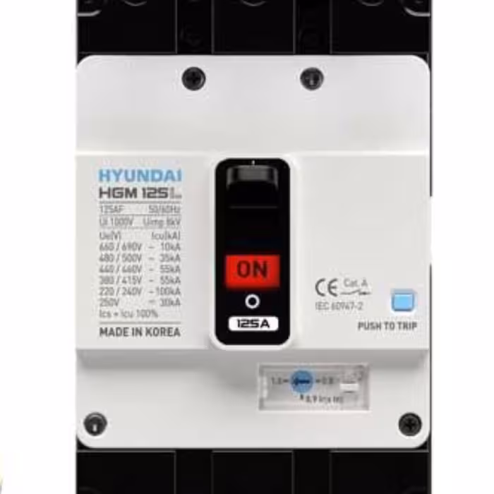 کلید اتوماتیک کمپکت قابل تنظیم حرارت غیر قابل تنظیم مغناطیسی  80 آمپر هیوندای