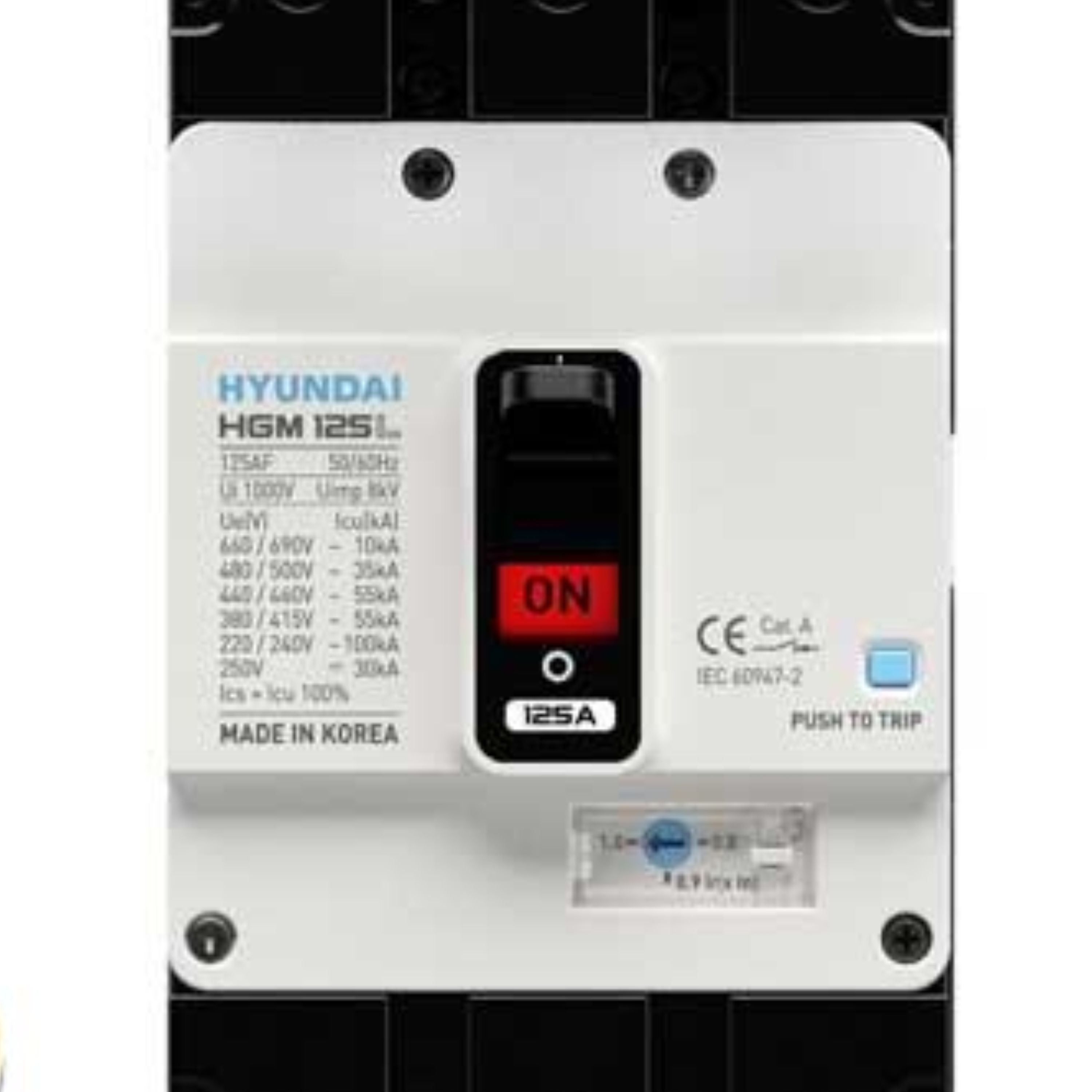 کلید اتوماتیک کمپکت قابل تنظیم حرارت غیر قابل تنظیم مغناطیسی  80 آمپر هیوندای