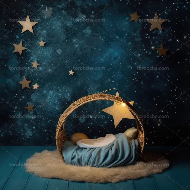 بک دراپ کودک با ستاره | گرافیک با طعم تربچه