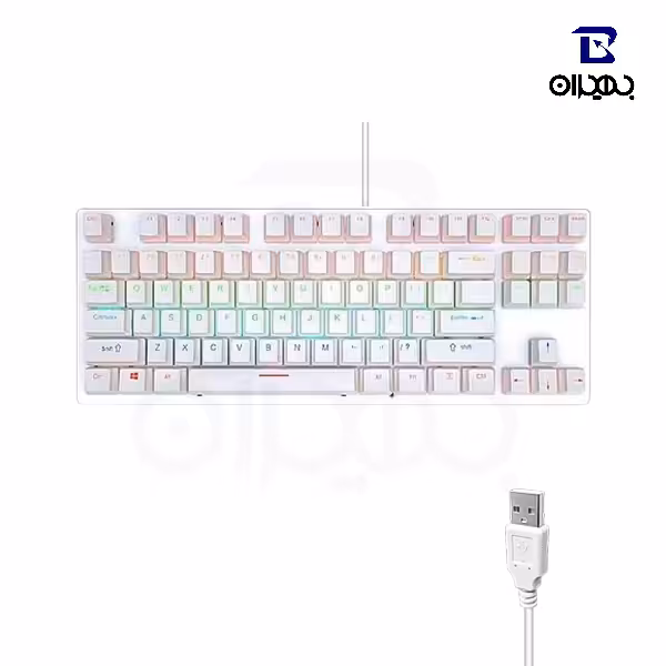 کیبورد مخصوص بازی مکانیکال جرتک مدل MASTER JK510 رنگ سفید