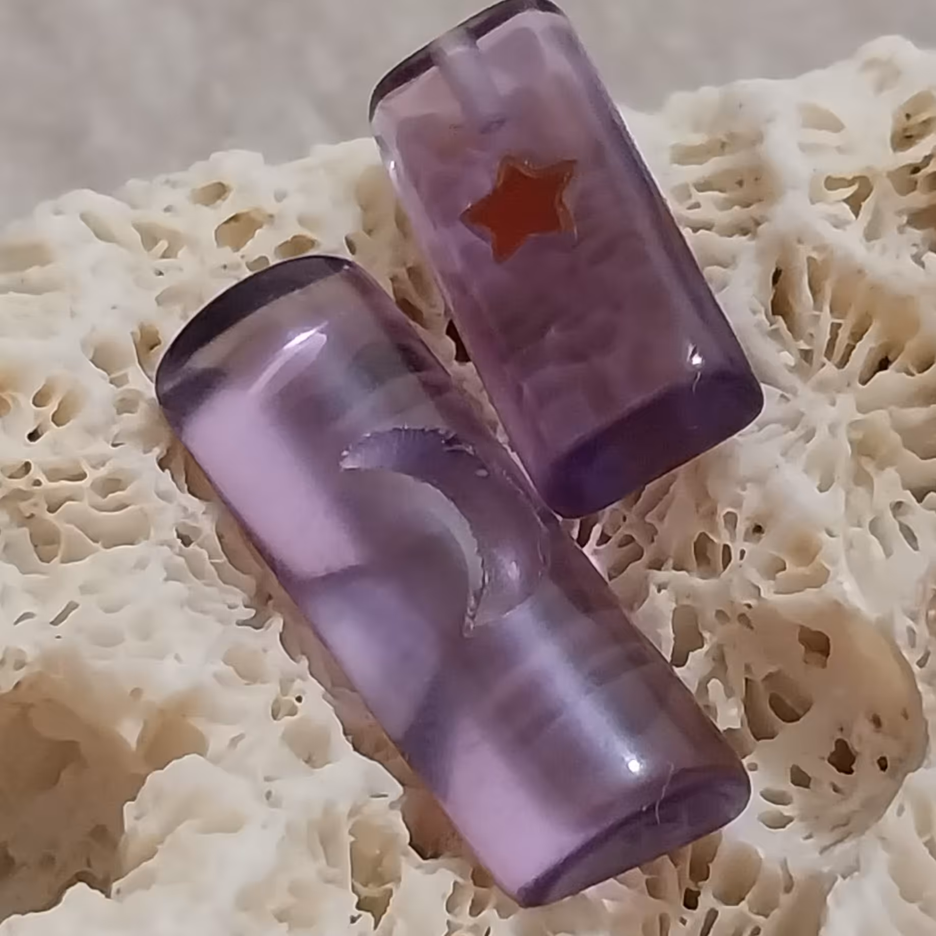 2عددنگین آمیتیست صنعتی حکی 