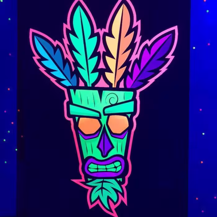 تابلو بلک لایت با طرح بازی 1 سایز 50 در 70 سانتی متر Blacklight Game