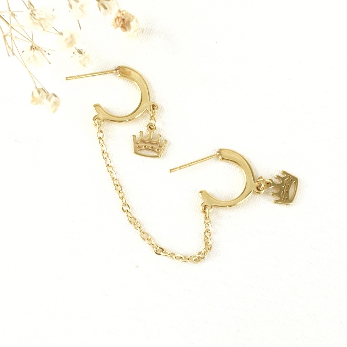 پیرسینگ طرح طلا استیل تاج کد 8617