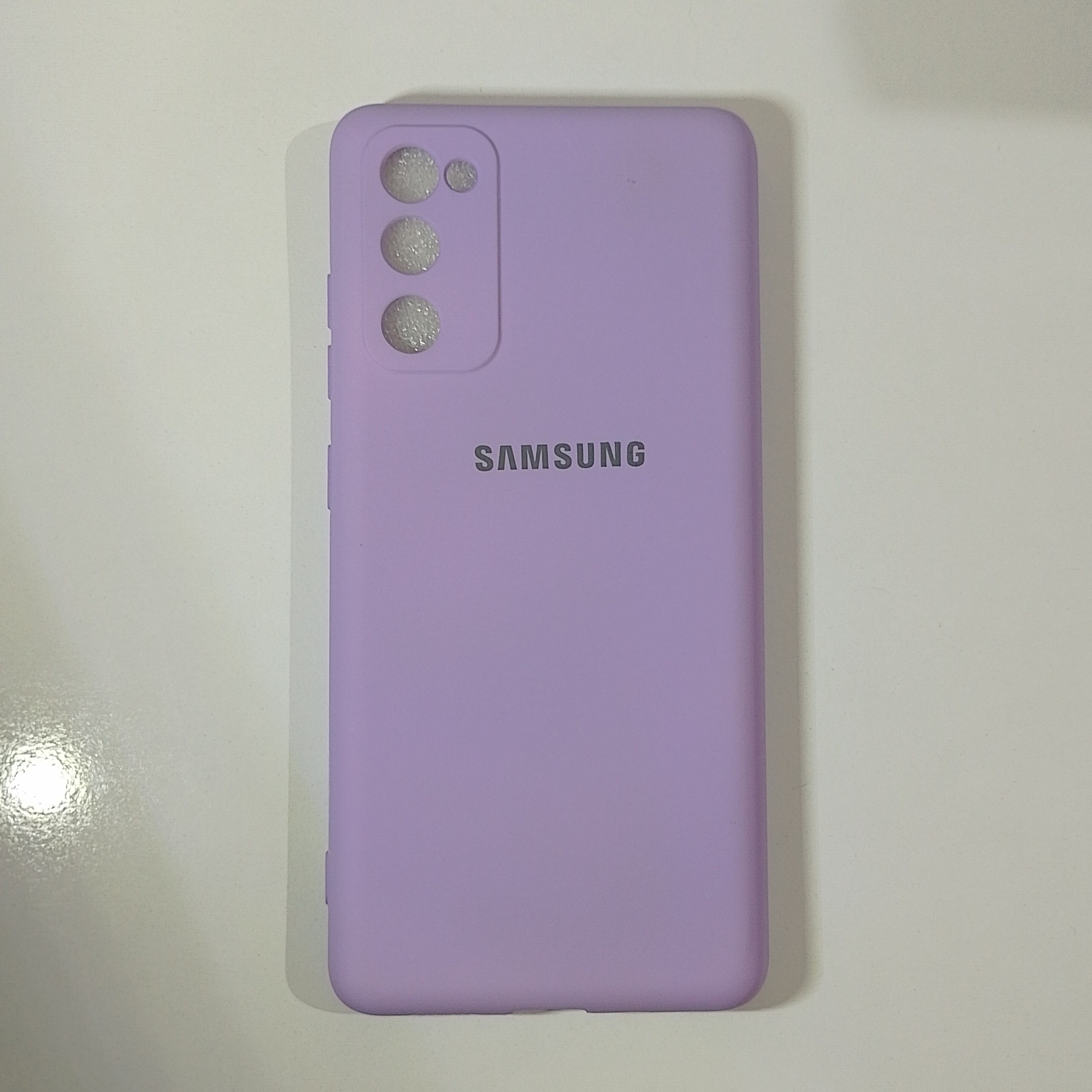 قاب گوشی موبایل مدل سیلیکونی مناسب برای گوشی موبایل سامسونگ Galaxy s20 fe رنگ یاسی