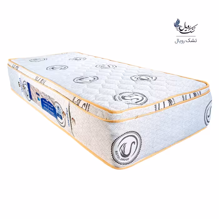 تشک طبی فنری رویال مدل رویال ارگانیک تک نفره سایز 200در90 سانت صادراتی طرح قو