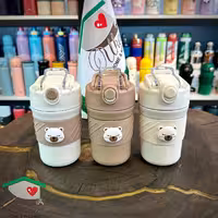 فلاسک tedy  نی دار دوجداره  استیل 304 حجم 450 میل

