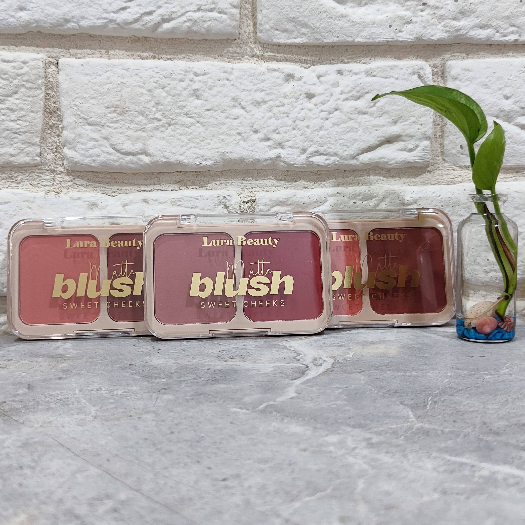 پالت رژ گونه (2رنگ) لورا بیوتی اورجینال