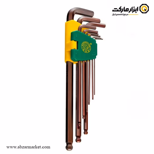 آچار آلن سر گرد برلیون کارتی فوق بلند 9 عددی مدل 998