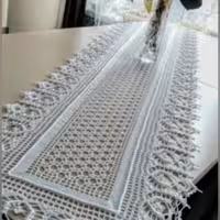 رانر ورومیزی  قلاب بافی زیبا 