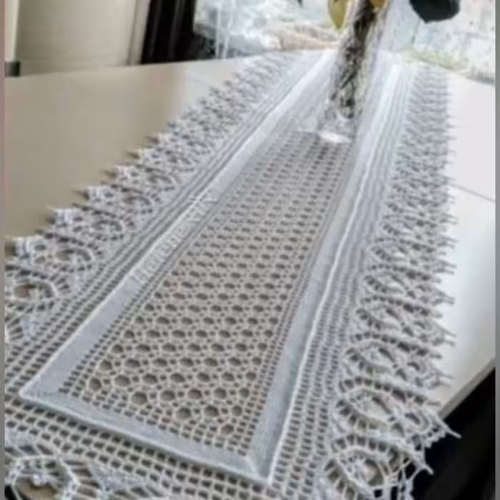 رانر ورومیزی  قلاب بافی زیبا 