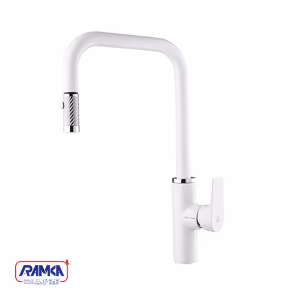 شیر آشپزخانه شاوری kwc مدل ورونا سفید