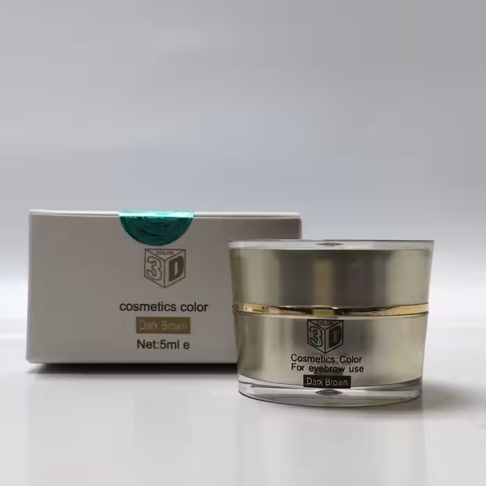 رنگ تاتو جامد قهوه ای تیره تری دی 5ML میکروپیکمنتیشن ( هاشور ) 3D