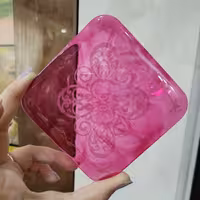 زیرلیوانی تمام رزین شفاف 