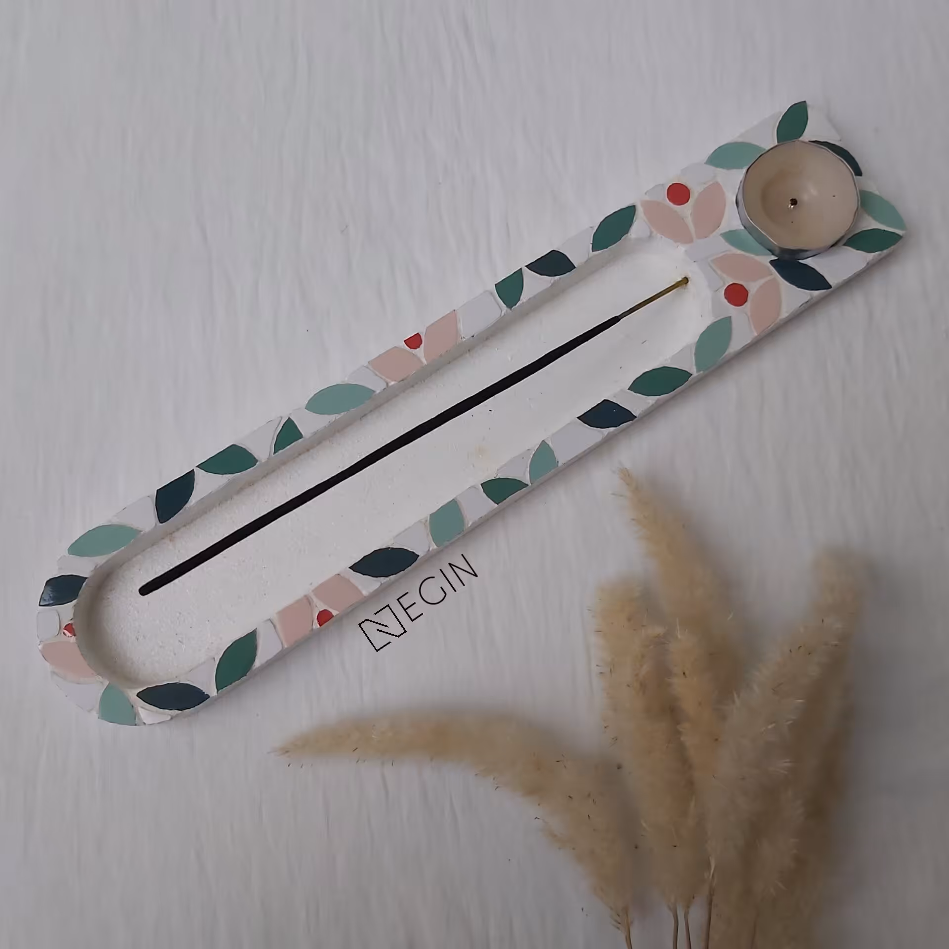 جاعودی و جا وارمری موزائیکی طرح گل