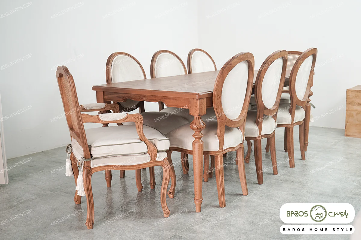 میز ناهارخوری چوبی کاجی کد 9