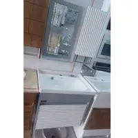 روشویی کابینتی سفید طوسی فول ست سایز 50در37 همراه با آینه و باکس(پسکرایه)