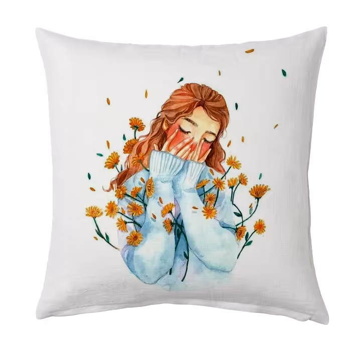 کاور کوسن کراس‌ماه طرح روژا سایز 40 در 40 سانتی کد c2095