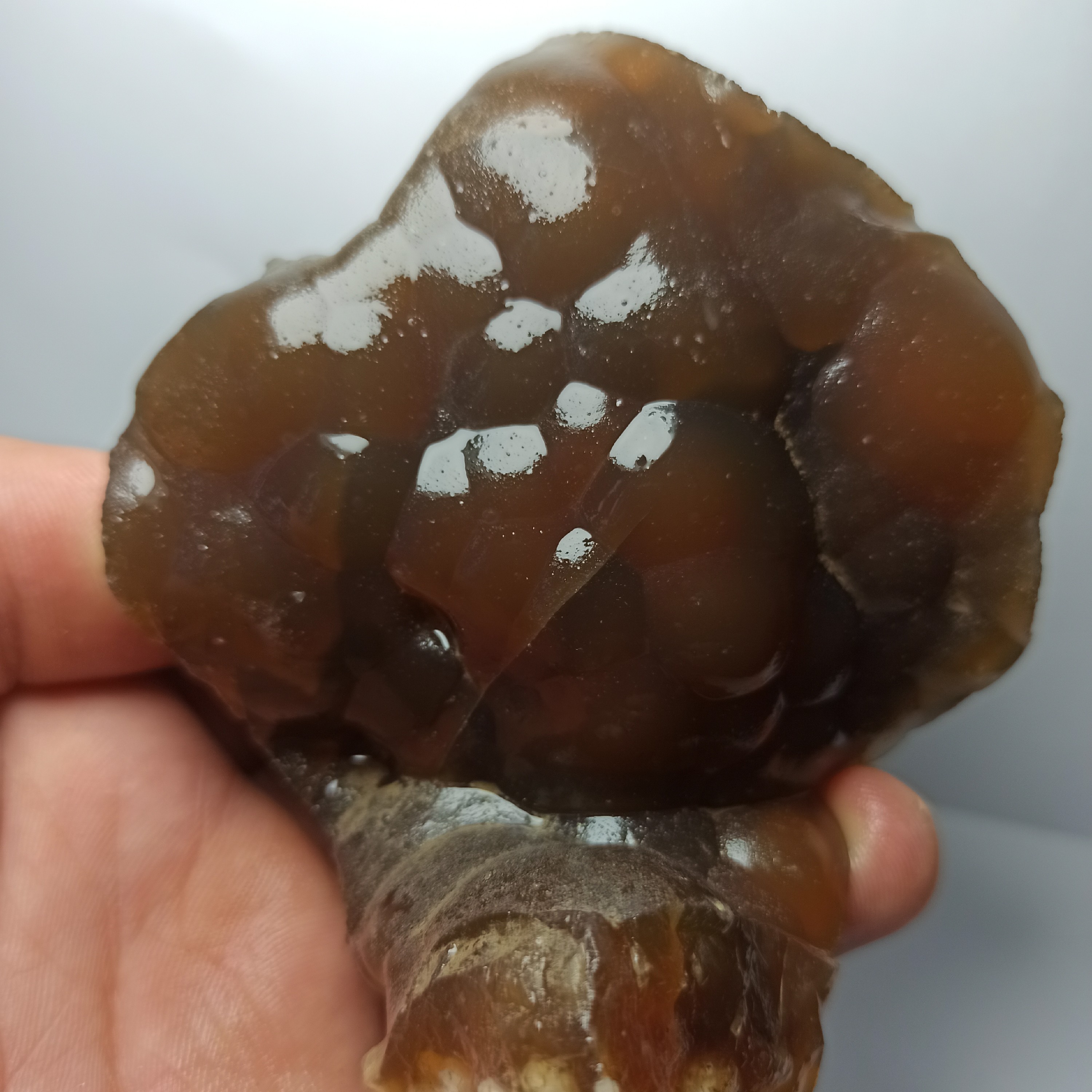 دو قطعه سنگ راف عقیق تزئینی کلکسیونی عقیق تاولی کاملا طبیعی و اصل معدنی عقیق بوتروئیدال Botryoidal