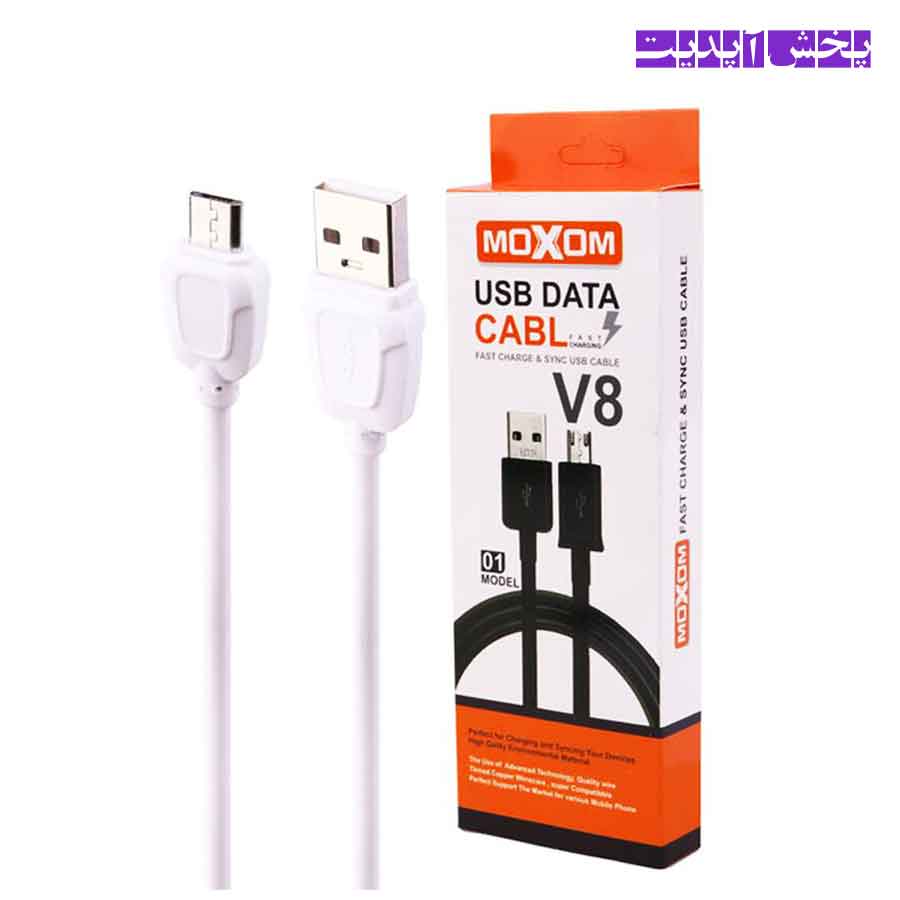 کابل شارژ میکرو یو اس بی فست شارژ و دیتا MOXOM مدل 01