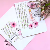 پاکت پول دستساز مدل کارت پستال فانتزی دخترانه طرح برجسته