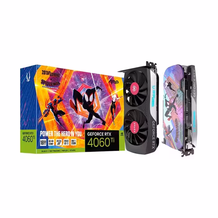 کارت گرافیک زوتک GeForce RTX 4060 TI AMP 16GB SPIDER MAN