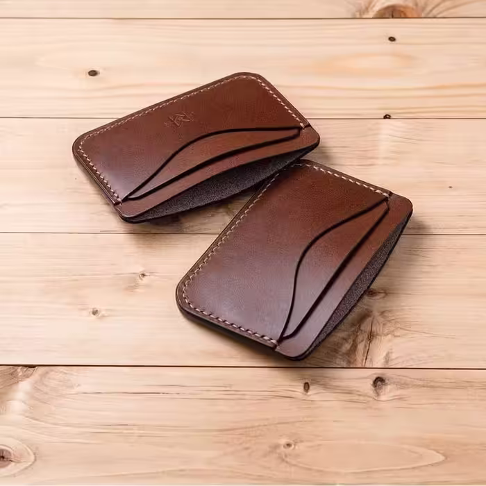 کیف کارتی چرم گاوی دست دوز با رنگی ک شما بخاین
