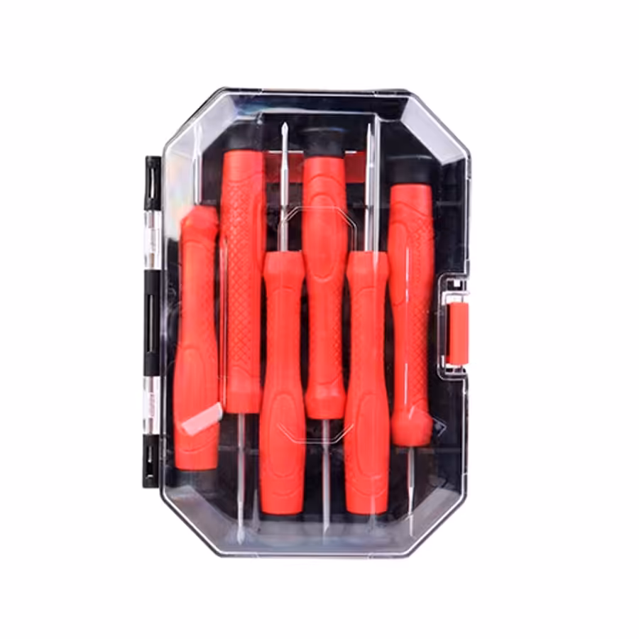 مجموعه 6 عددی پیچ گوشتی ساعتی دسته پلاستیکی رونیکس مدل RH-2712