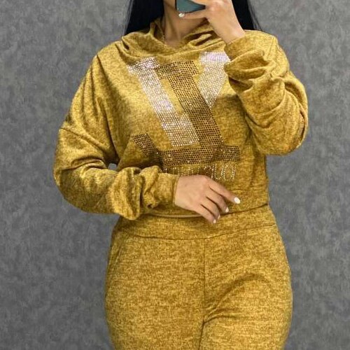 نیم تنه هودی خردلی(سایز 36_48) ارسال رایگان_کد 105