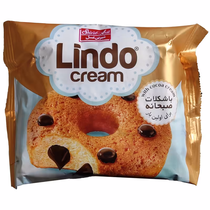 کیک کاکائویی با کرم سفید لیندو شیرین عسل - 45گرم بسته 36 عددی