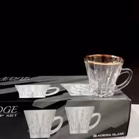 فنجان چایخوری شش عددی لب طلا وِج برند آدریا