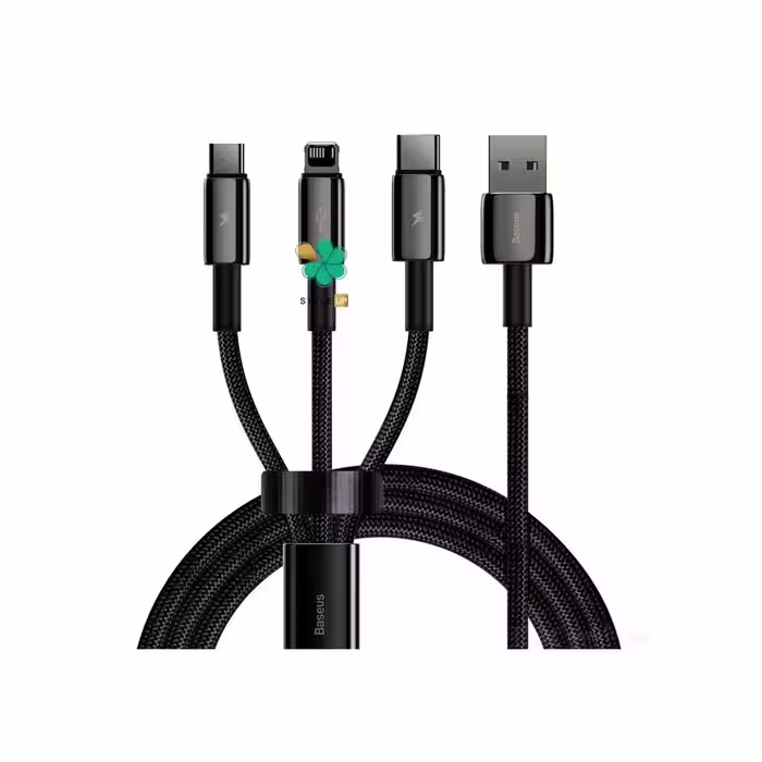 کابل شارژ تایپ سی، لایتنینگ و میکرو بیسوس مدل Baseus Tungeston Gold CAMLTWJ-01