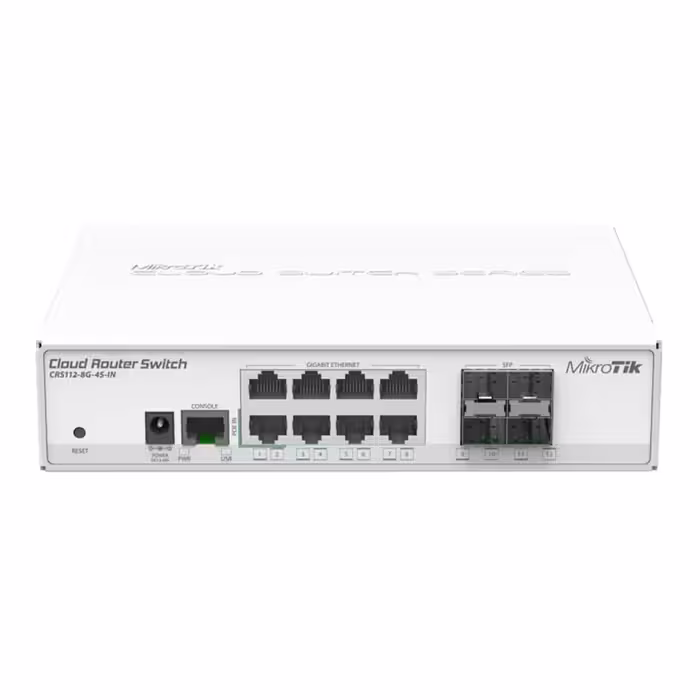 قیمت و خرید کلود روتر سوئیچ میکروتیک مدل CRS112-8G-4S-IN | یاس ارتباط