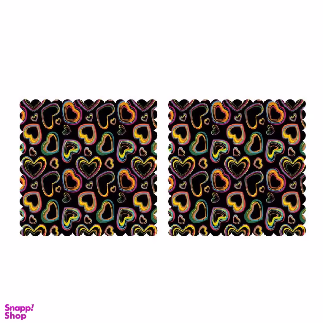 رومیزی مدل T3-42513 بسته 2 عددی چند رنگ سایز 0.1*40*40 سانتی‌ متر