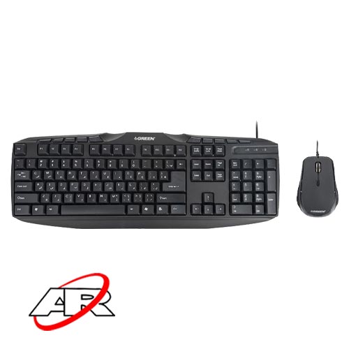 کیبورد و ماوس سیم دار گرین مدل GKM-305