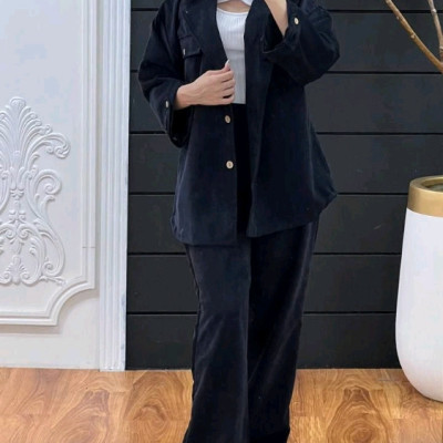 مانتو شلوار زنانه مخمل مدل شایلی