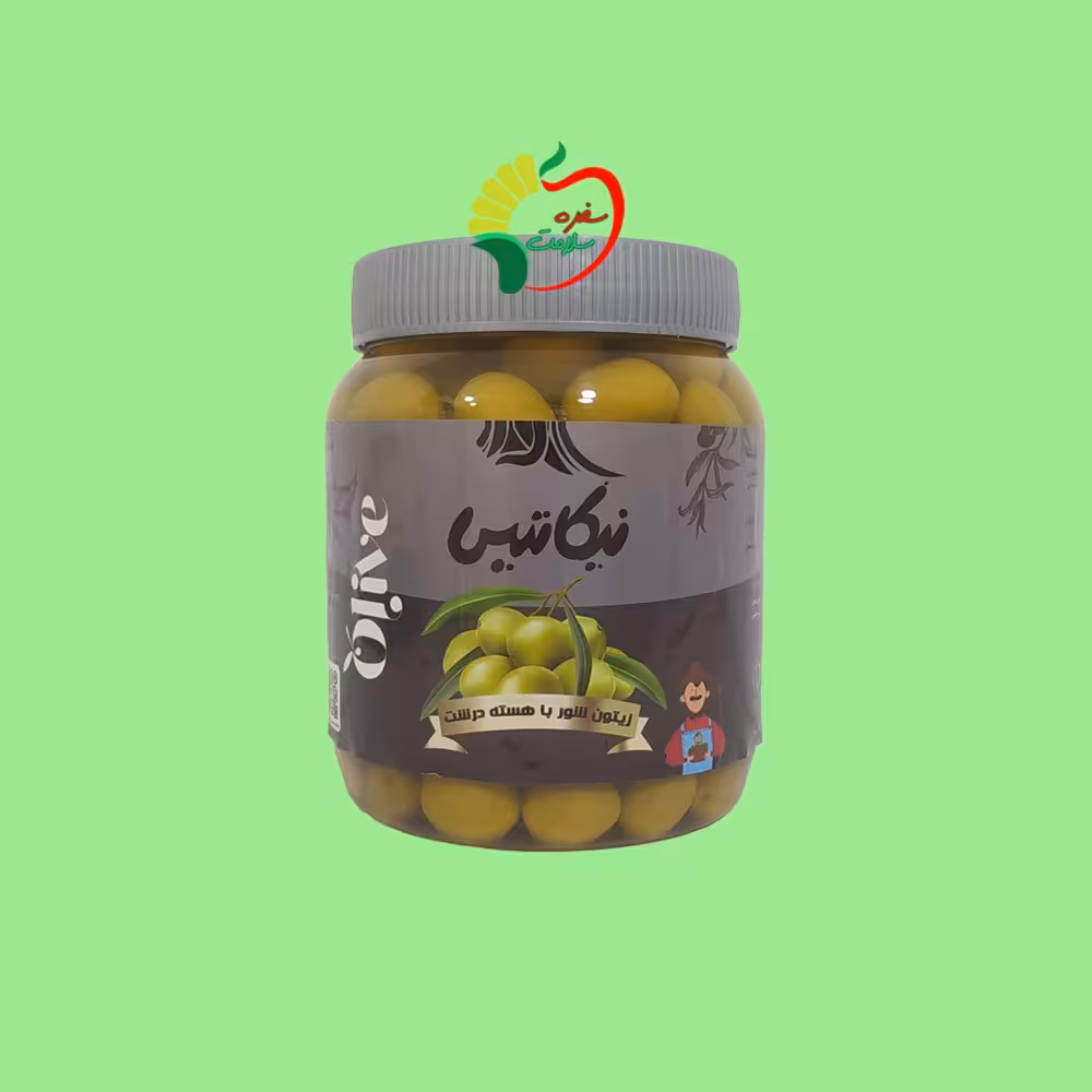 زیتون شور باهسته ارگانیک 400 گرمی نیکاتیس