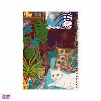 دفتر مشق 100 برگ بامبیلیپ طرح فضای وینتیج کد 0335555