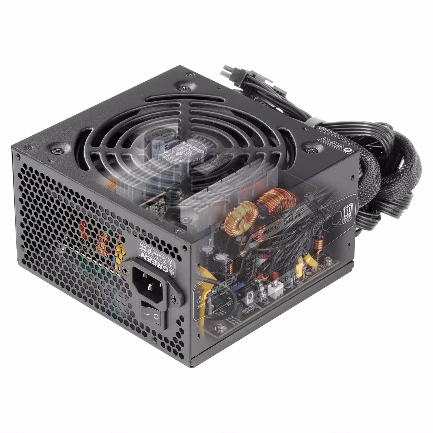 منبع تغذیه کامپیوتر گرین مدل Green Power Supply Unit GP550A-ECO Rev3.1