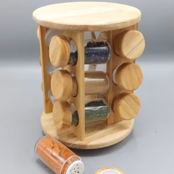 جا ادویه چوبی 12 تایی