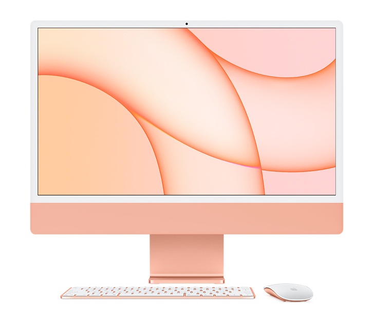 آی مک 24 اینچ اپل مدل Z133 M1 chip 8-Core CPU 8-Core GPU 512GB SSD نارنجی