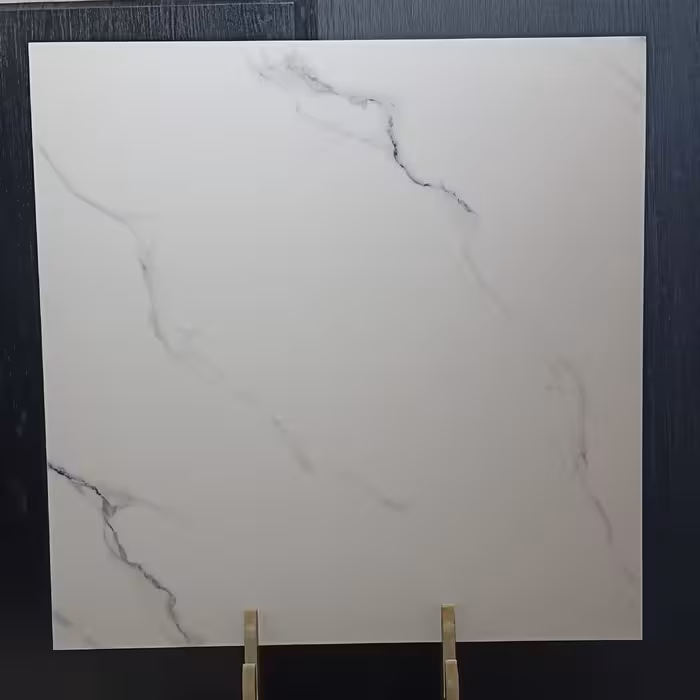 سرامیک سفید پرسلان مات 80 در 80 طرح کلکته (ارسال توسط باربری و هزینه ارسال بعهده مشتری می باشد )